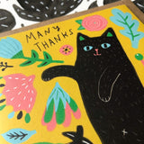 Kitty Many Thanks Greeting Card