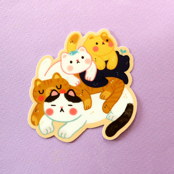 Kitty Pile Sticker