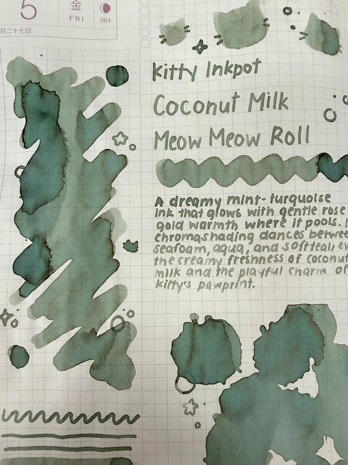 Kitty Inkpot - Coconut Milk Meow Meow Roll Ink