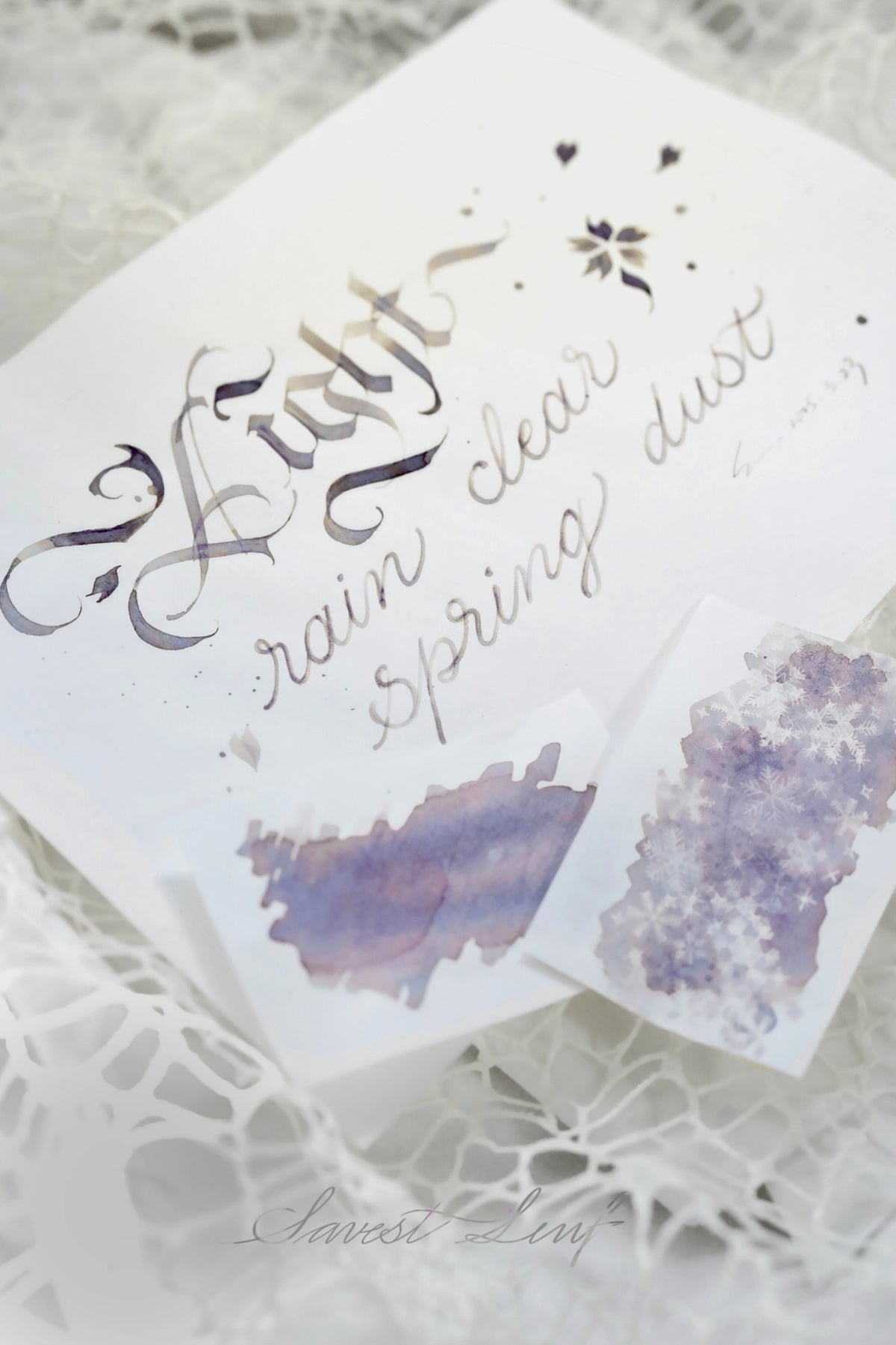 A tranquil ink that captures the hush of a gentle spring drizzle. Light Rain Clears Spring Dust flows in delicate shades of lavender‑gray and misty violet, evoking the moment when raindrops cleanse the air and the world feels newly awakened.