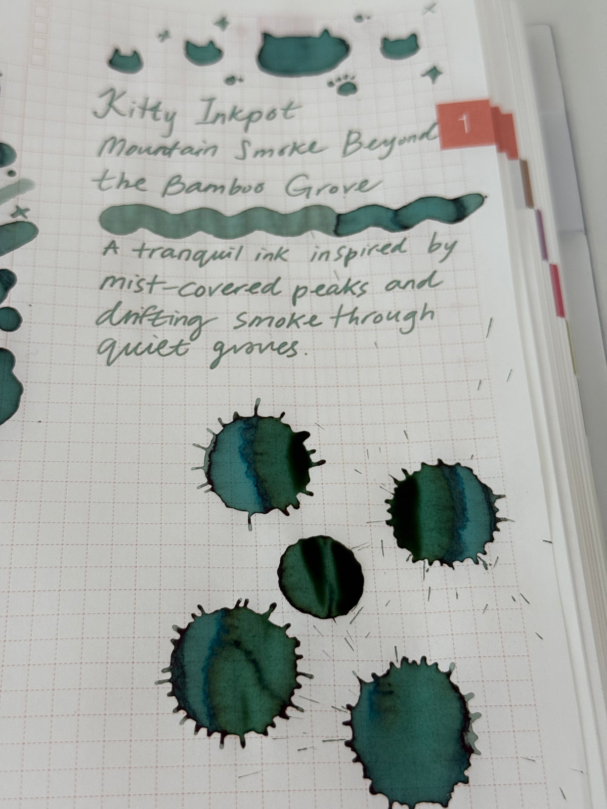 Kitty Inkpot – Mountain Smoke Beyond the Bamboo Grove Ink 山收竹外烟 (2025 Winter Limited Edition)