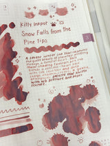 Kitty Inkpot Snow Falls From the Pine Tips in the Wind Ink 风落松梢雪 (2025 Winter Limited Edition) Close Up