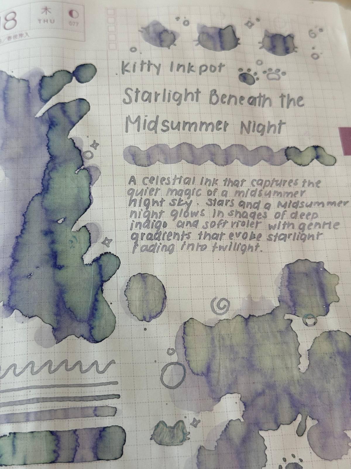 Kitty Inkpot – Starry Sky & Midsummer Night Ink 繁星与仲夏之夜 (2025 Summer Limited Edition)