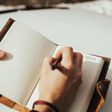 Kodiak Leather Drifter Leather Journal

The Drifter Leather Journal is designed for travelers, writers, and creatives who appreciate quality craftsmanship and timeless style. Made from top-grain leather, this beautifully crafted journal features a secure snap-button closure and handmade artisan paper, making it an ideal gift for adventurers and homebodies alike.

With 210 blank pages and a refillable design, it’s perfect for capturing thoughts, sketches, or travel memories. Measuring 7” x 5” x 2.5”, the Dri