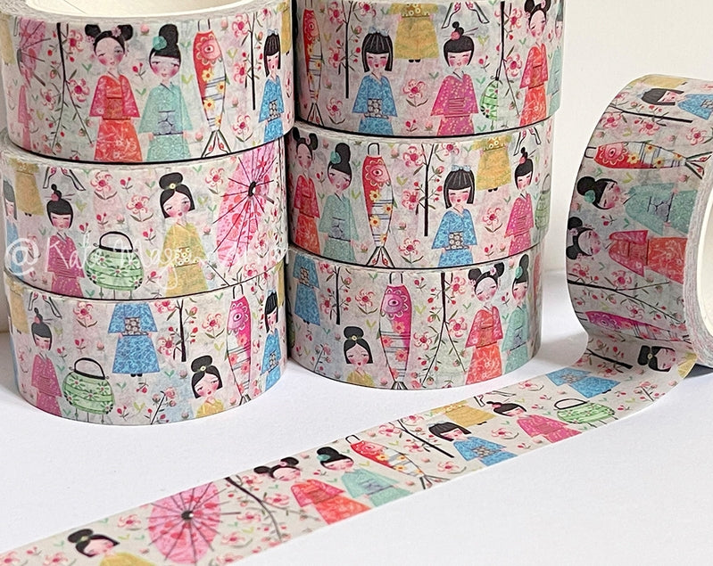 Cinta washi Kokeshi 