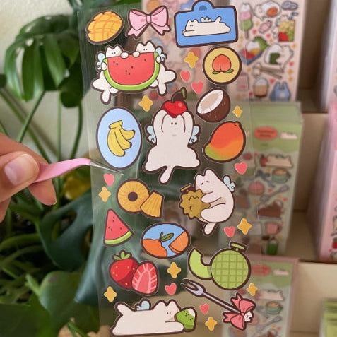 Cute deco stickers!

Great for journaling and Polaroid deco :)

Waterproof, matte PVC material

Size: 7.5 x 15.5 cm sheet