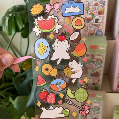 Cute deco stickers!

Great for journaling and Polaroid deco :)

Waterproof, matte PVC material

Size: 7.5 x 15.5 cm sheet