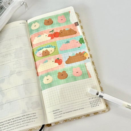 A thick 25mm washi tape to deco with~!

Cut them in sections or individually to use like “stickers” :)