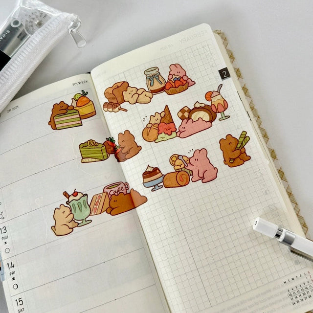 A thick 30mm washi tape to deco with~!

Cut them in sections or individually to use like “stickers” :)