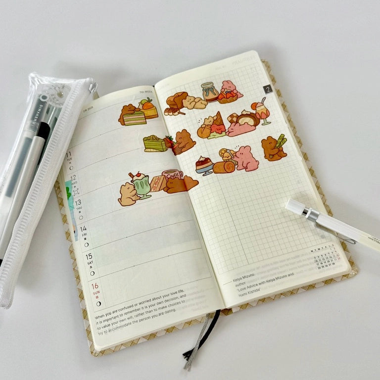 A thick 30mm washi tape to deco with~!

Cut them in sections or individually to use like “stickers” :)