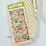 Cute deco stickers! Comes with an adorable, interactive pop-up art using the sticker backing.

Great for journaling and Polaroid deco :)

Waterproof, matte PVC material

Size: 7.5 x 15.5 cm sheet