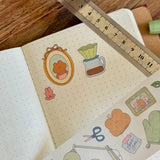 5 meters of pure kiss-cut, washi sticker home deco bliss~

They readjust easily and blend in with the paper. (Lighter paper recommended for maximum visibility)

Just like the washi tape material you love, but in a sticker roll. No more saving your stickers for later! Use it up!!

Dimensions: 50mm x 5m