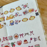 Kuma, BanBan, Shippo, and Dango in themed washi tapes of their own.

Lovely Kuma, BanBan’s Playtime, Lucky Shippo, and Dango’s Dreamy Deco

15mm washi tapes perfect for deco and using as stickers.
