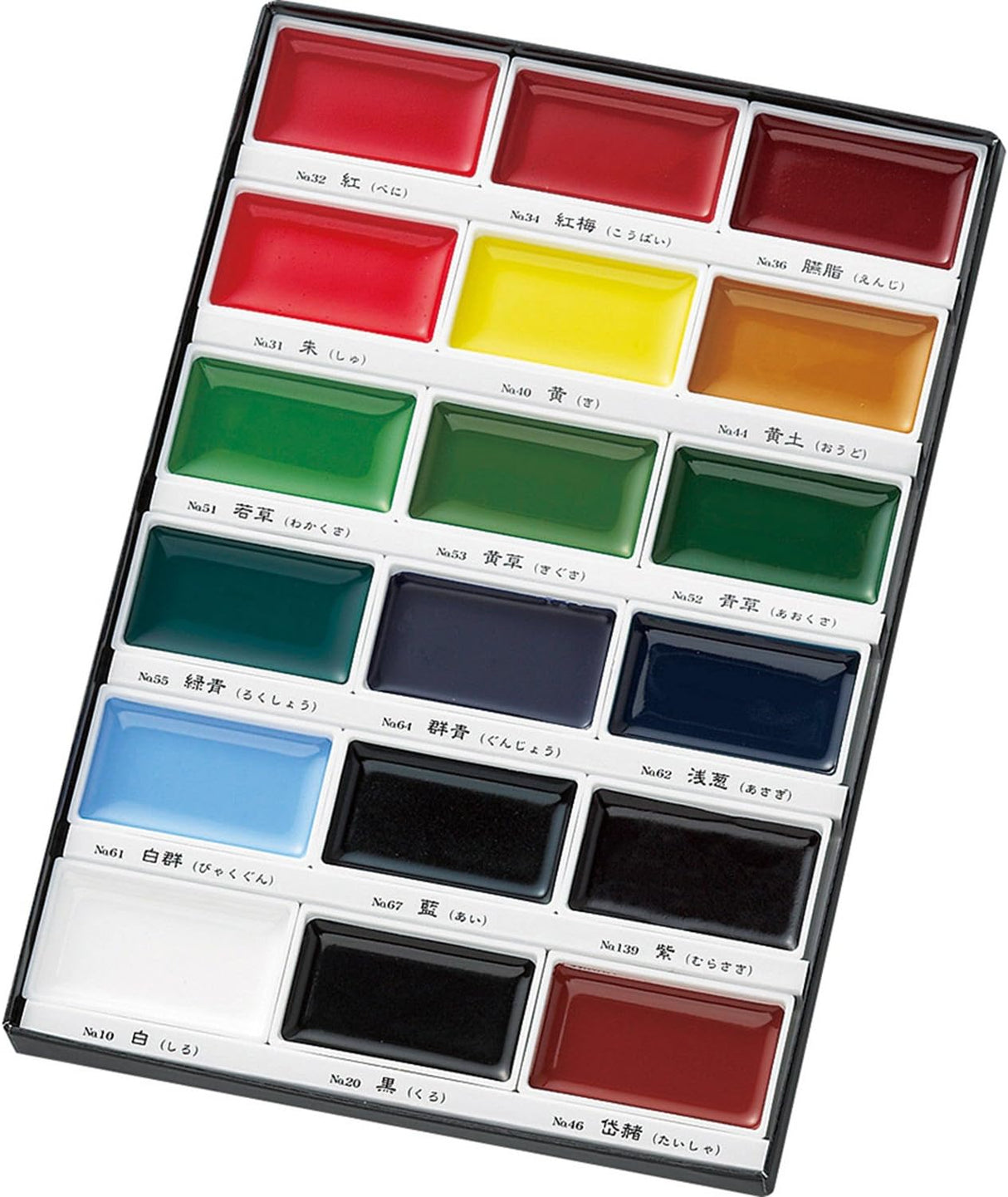 Take your artistic expression to the next level with the Zig Kuretake Gansai Tambi 18-Piece Watercolor Set.&nbsp;

These high-quality Japanese traditional solid watercolors offer stunning finishes, ideal for artists and crafters with a keen eye for detail. Their water-based pigments blend beautifully and create luminous effects, making them perfect for sketching, illustrating, and adding refined touches to mixed media projects.

This set contains White, Black, Cadmium Scarlet, Red, Rose Madder, Rose Madder 
