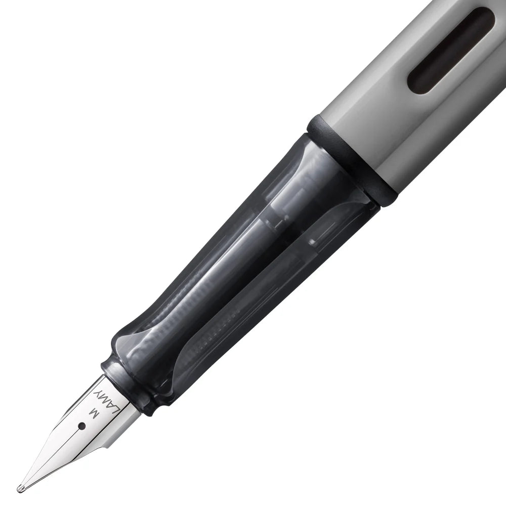 Light, lighter, LAMY AL-star: the writing classic made of resistant aluminium masters all challenges of everyday life in style. The transparent grip lies comfortably in the hand and, with an unobstructed view of the ink duct, turns the functional into a visual highlight. The series is ever inspiring with new special editions in current trendy colours and is thus an inspiring must-have in any pencil case.

Lightweight fountain pen with polished steel nib and ergonomic grip made of high-quality transparent pl