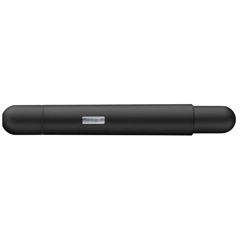 Innovative pocket pen full of transformative power.

The LAMY pico reaches unimagined greatness under pressure: the innovative pocket pen transforms into a full-size biro with just one finger movement thanks to an ingenious double push mechanism inside. Strikingly different and surprising, it brings a piece of innovation to even the smallest pencil case or even trouser pocket as a handy everyday companion.&nbsp;

Matte black lacquer finish&nbsp;with 1 refill of LAMY M 22 M black