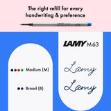 Fountain pen, icon, global success: the LAMY safari has been a beloved classic since its introduction in the 1980s and enjoys a cult status untypical for a writing instrument. Countless colours and ever-changing special editions make hearts beat faster - whether for the pencil case or the carefully curated fountain pen collection.

The LAMY safari is more than the sum of its details: it is aesthetic, robust and individual. The distinctive, self-sprung clip keeps the writing instrument securely fastened in p