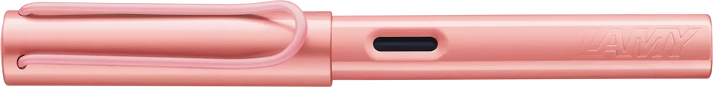 LAMY Special Edition AL-Star Fountain Pen - Flamingo

Light, lighter, LAMY AL-star: the writing classic made of resistant aluminium masters all challenges of everyday life in style. The transparent grip lies comfortably in the hand and, with an unobstructed view of the ink duct, turns the functional into a visual highlight. The series is ever inspiring with new special editions in current trendy colours and is thus an inspiring must-have in any pencil case.

Lightweight fountain pen with polished steel nib 