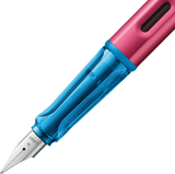 LAMY Special Edition AL-Star Fountain Pen - Rollerskate

Light, lighter, LAMY AL-star: the writing classic made of resistant aluminium masters all challenges of everyday life in style. The transparent grip lies comfortably in the hand and, with an unobstructed view of the ink duct, turns the functional into a visual highlight. The series is ever inspiring with new special editions in current trendy colours and is thus an inspiring must-have in any pencil case.

Lightweight fountain pen with polished steel n