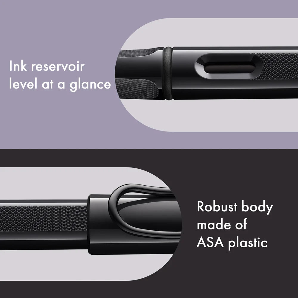 LAMY Special Edition Safari Fountain Pen - Meteorite

Fountain pen, icon, global success: the LAMY safari has been a beloved classic since its introduction in the 1980s and enjoys a cult status untypical for a writing instrument. Countless colours and ever-changing special editions make hearts beat faster - whether for the pencil case or the carefully curated fountain pen collection.

The LAMY safari is more than the sum of its details: it is aesthetic, robust and individual. The distinctive, self-sprung cl