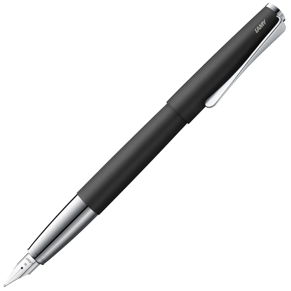 The LAMY studio convinces with timeless elegance and a universal design. The slightly curved, slim shape of its all-metal body seamlessly emerges from the individual case parts and is deliberately minimalist. The gentle curvature and harmonious proportions make the clip the trademark of the LAMY studio: it contrasts the matter-of-fact basic shape with an innovative design accent and creates a unique overall appearance.

The LAMY studio is assembled by hand at the LAMY craftsman's workshop in Heidelberg. In 