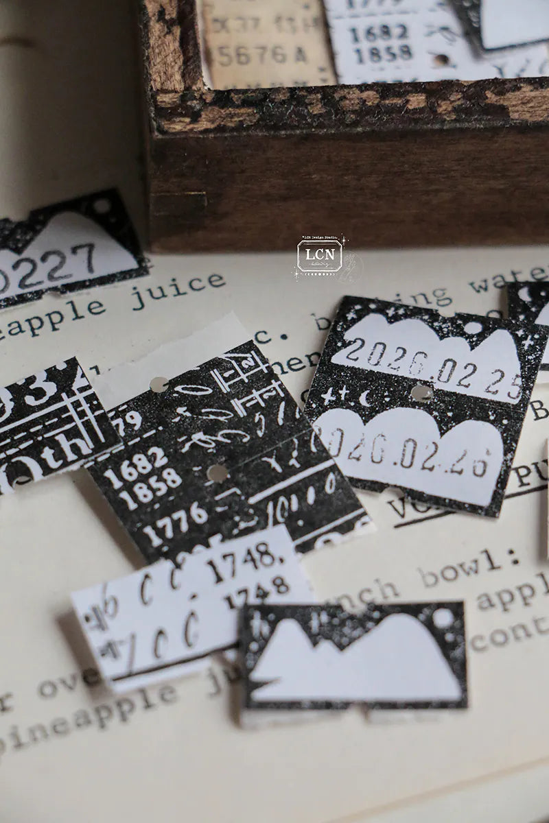 22x12mm
Coated Paper/ not-removable stickers.
±500 pieces
The first sticker is to keep the sticker roll fixe when removing it'll damage the one underneath it