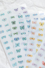 Four sheets of transfer stickers in various colors! Decorate your pages with colorful butterflies to give it the extra touch it needs!

Size: 10cmx15cm