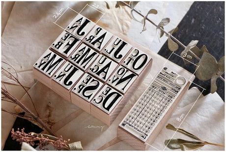 LCN Wooden Stamp - Ticket Stamp Set A