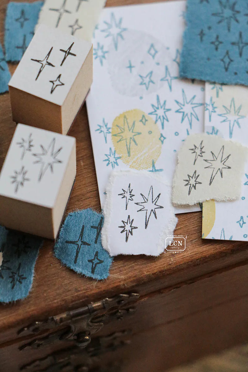 Lin Chia Ning Wooden Stamp Set - Hand Drawn Stars Medium


One (1) Set of Hand Drawn Stars Medium Size Stamp. Includes 3 different stamps


Size:&nbsp;
3 x 4 x 2.5 cm *1
1.5x 2 x 2.5 cm *2
Material: Compressed wood handle rubber stamp