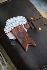 LCN x Ample leather Moon Pennant & Tag Set - Brown