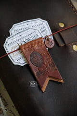 LCN x Ample leather Moon Pennant & Tag Set - Brown