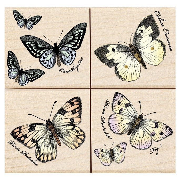 Juego de sellos Papillons