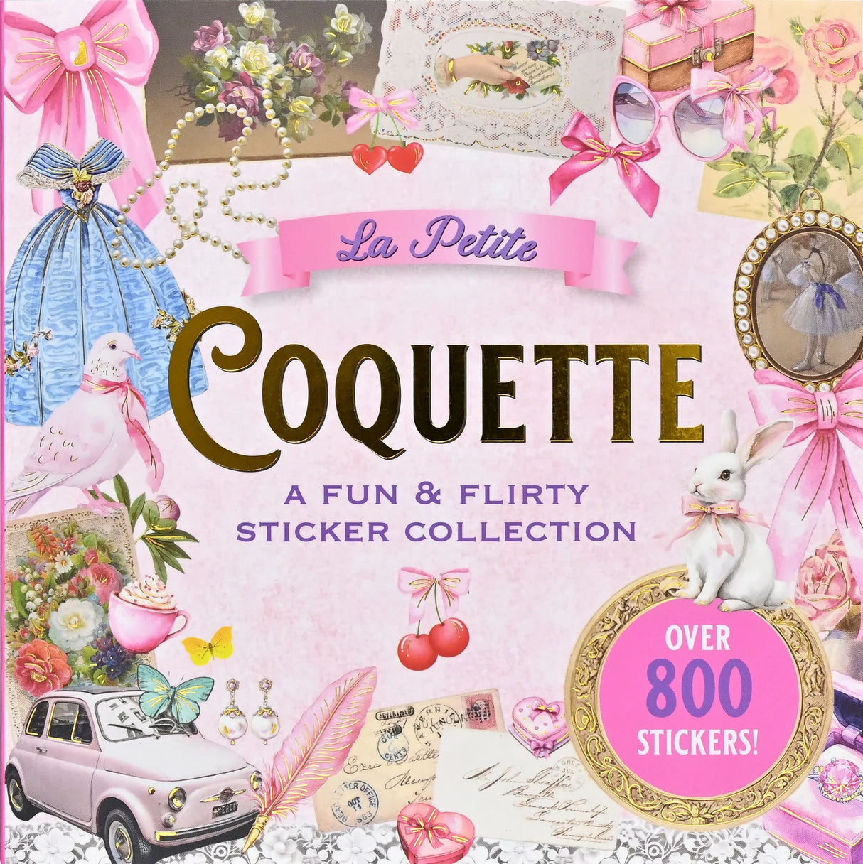 Celebrate the power of all things pink and pretty with this fun and flirty sticker book!

50 vibrant pages brim with more than 800 stickers, all featuring a feminine flourish!
Eclectic assortment spans a diverse range: Buttons, bows, and berries; kittens and cupcakes; hearts and flowers; vintage delights; plus an assortment of beautiful borders, labels, uplifting phrases, and more!
