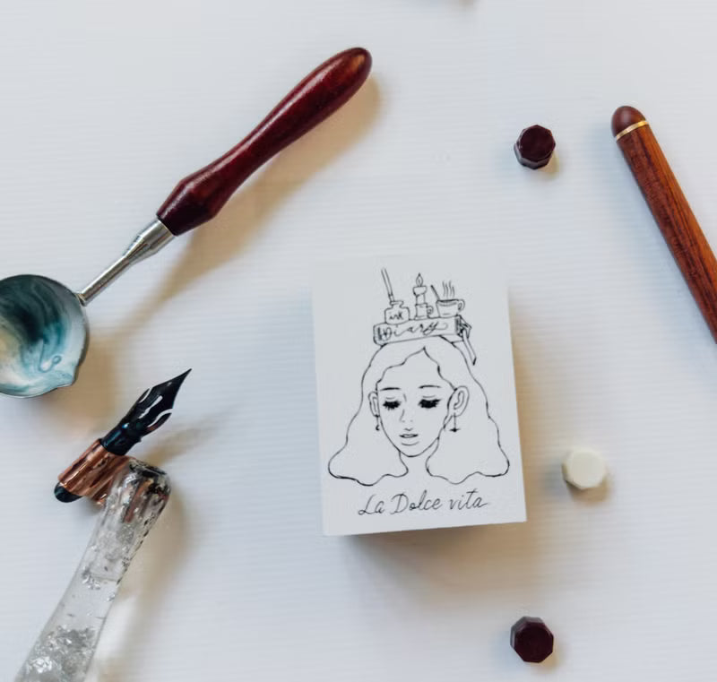 La Dolce Vita - 10th Anniversary Wooden Stamp