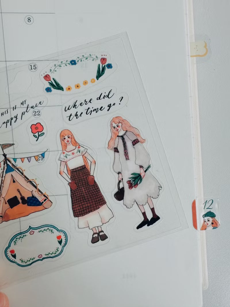 La Dolce Vita - Camping Life Transparent Sticker Set of 2
