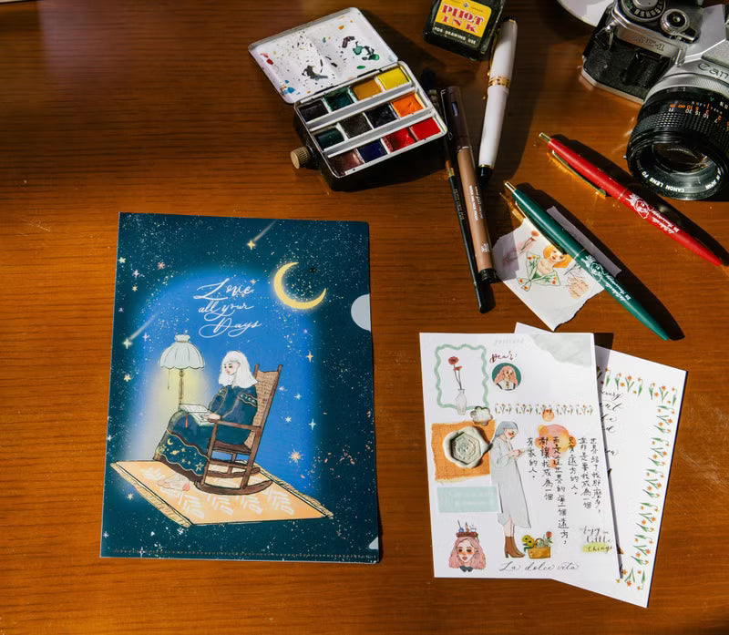 La Dolce Vita - Days with Stars and Moons A5 Folder