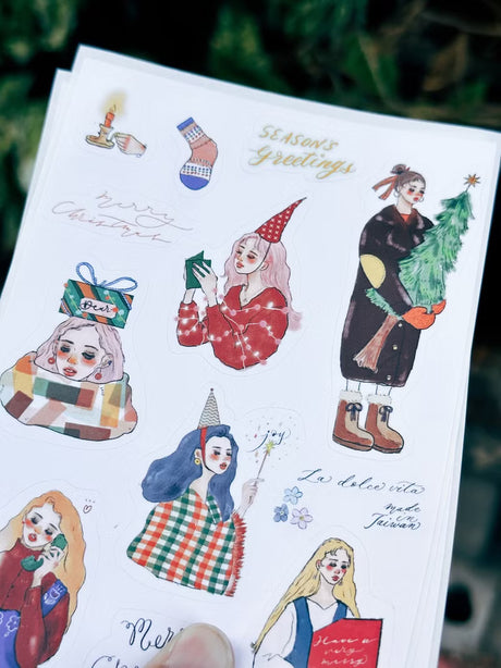 La Dolce Vita - I Want To Give You A Star And A Forest Christmas Sticker Set of 2