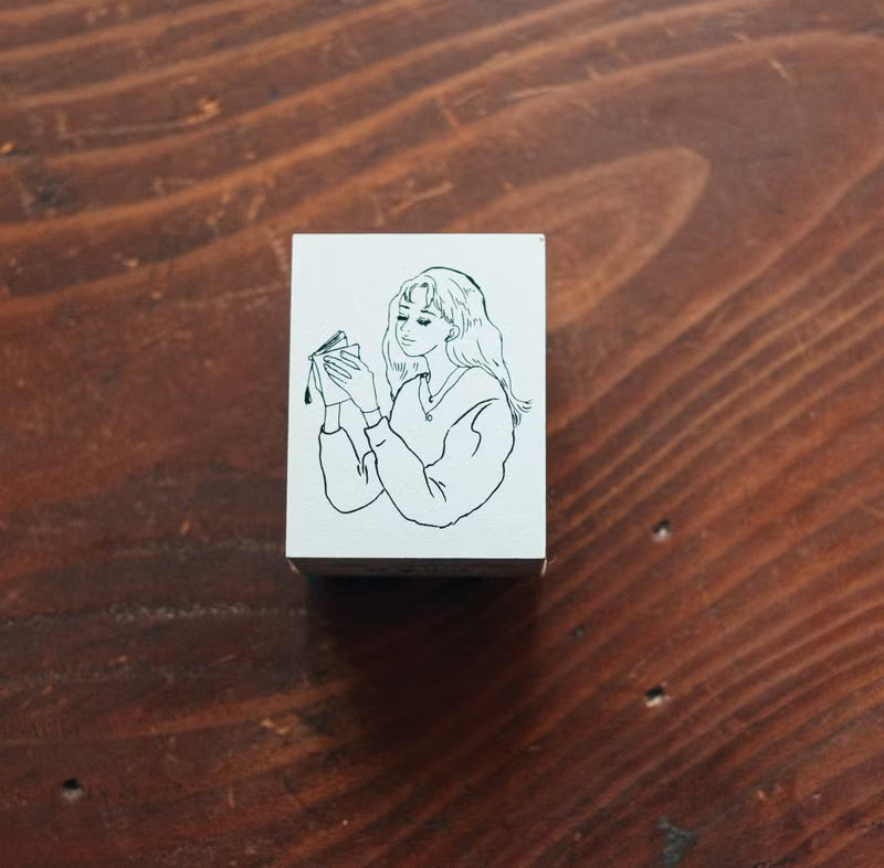 La Dolce Vita - Independent Bookstore Girl Wooden Stamp