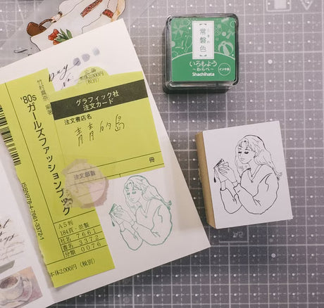 La Dolce Vita - Independent Bookstore Girl Wooden Stamp