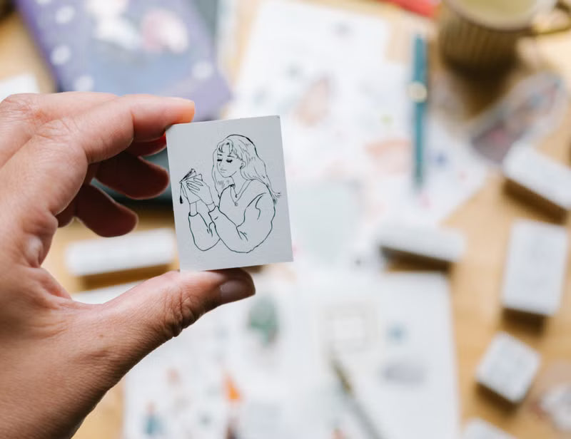 La Dolce Vita - Independent Bookstore Girl Wooden Stamp