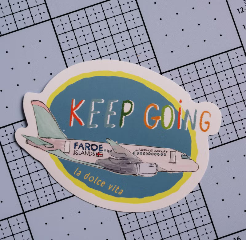 La Dolce Vita - Keep Going Flight Version Waterproof Vinyl Sticker