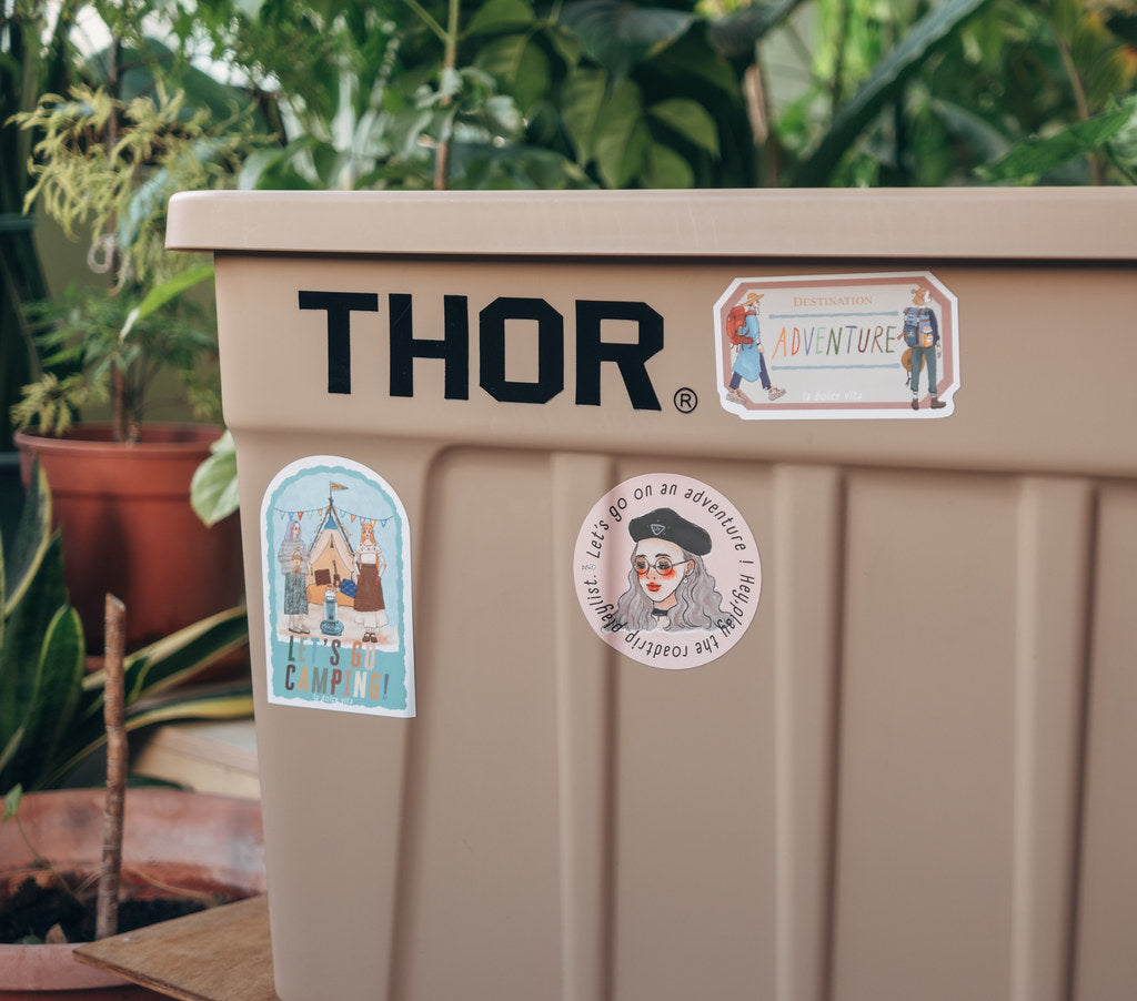 La Dolce Vita - Lets Go Camping Waterproof Vinyl Sticker