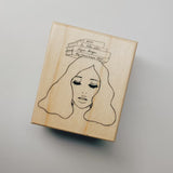 La Dolce Vita - Library Girl Maple Wooden Stamp