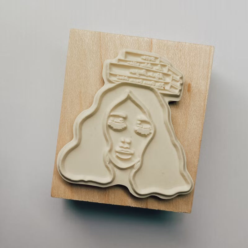 La Dolce Vita - Library Girl Maple Wooden Stamp