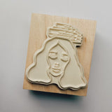 La Dolce Vita - Library Girl Maple Wooden Stamp