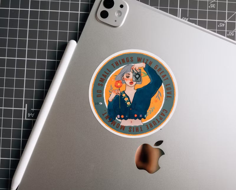 La Dolce Vita - Photography Girl Waterproof Vinyl Sticker