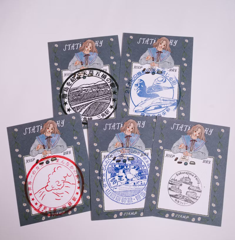 La Dolce Vita - Stamp Collection Card Set

On the way to travel,
I collect stamps from all over the world.

In distant places,
stamp your footprints,
write blessings, and
send them to those who miss you far away.

Or as a travel record and travel diary,
leaving an eternal mark on your life.

/

A set of five postcards sized cards
Size: 108 x 140 mm
Ivory card
Made in Taiwan