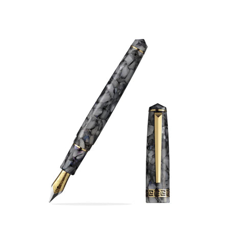 Laban Rosa Fountain Pen - Ice Crack

The Laban Rosa collection offers a fresh, modern look with its compact size and vivid colors. Lightweight and well-balanced, it’s the perfect choice for first-time fountain pen users. Fitted with a smooth steel nib and gold-plated trim, the Rosa brings style and ease to everyday writing.

Unique Beauty

Laban Rosa is made of colored translucent acrylic resin.

Simplicity and Elegance

Inspired by the Neoclassic architectural column, Laban Rosa has a perfectly rounded pen