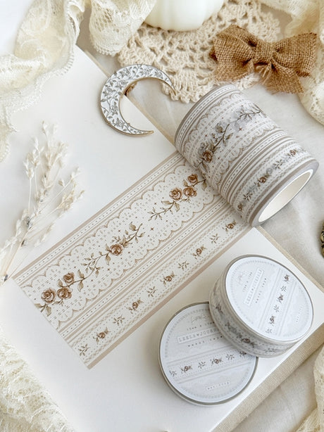 Lace & Roses Brown Washi Tape 60mm