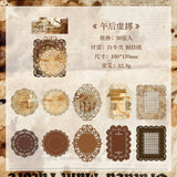 This vintage themed ephemera pack includes 20 pieces of cute paper materials in different color schemes! Each pack comes with pieces in 4 varying styles with 5 of each design.

These pieces make great card decoration, collage pieces, or additions to your journal spreads!